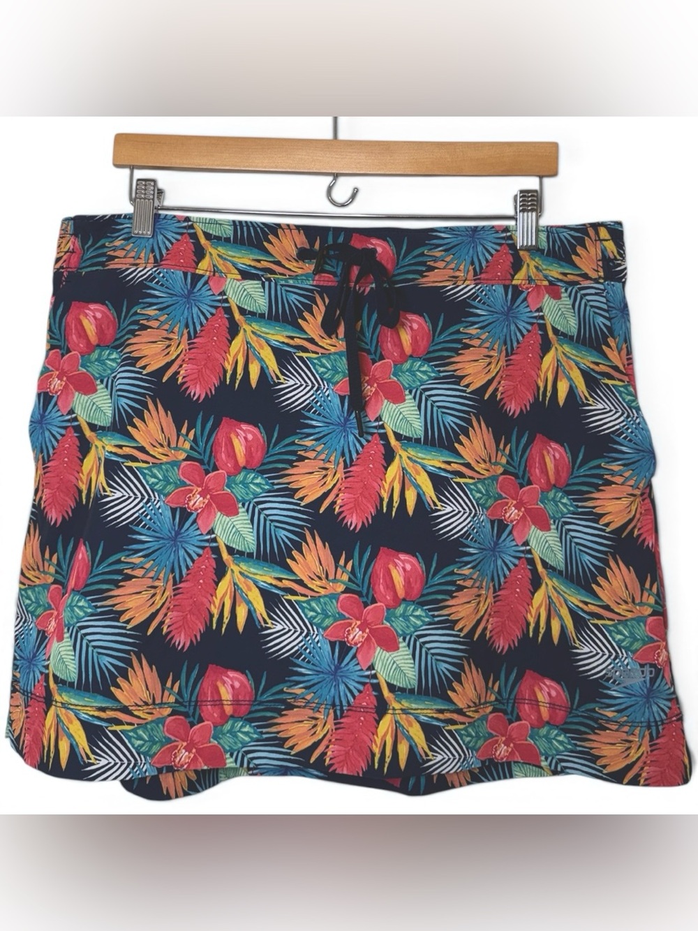 Speedo Women’s Tropical Swim Skort Built-In Shorts Pockets XL - Picture 2 of 10